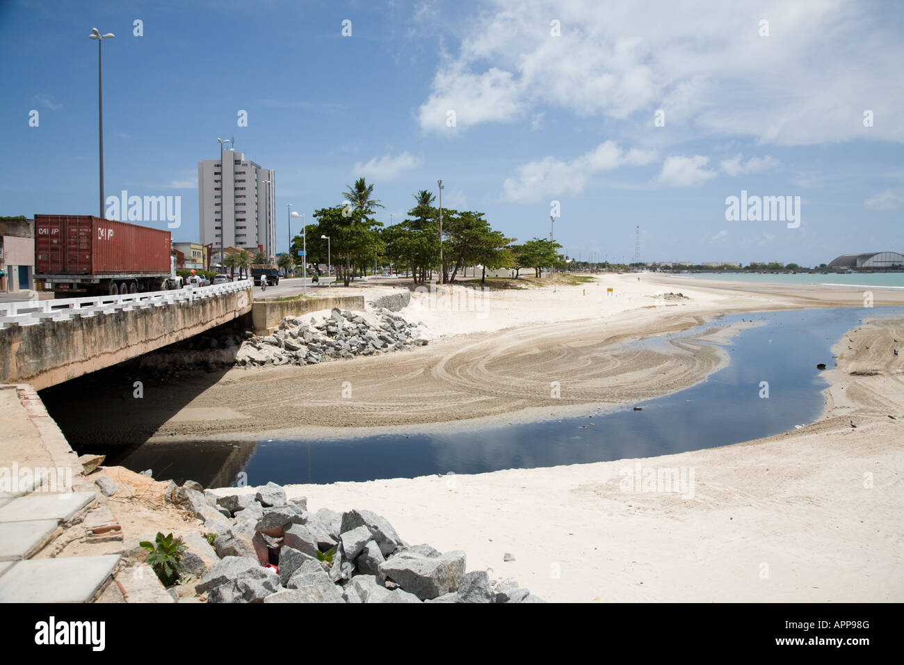 Canal d'eaux usées, Maceio, Alagoas, Brésil Banque D'Images