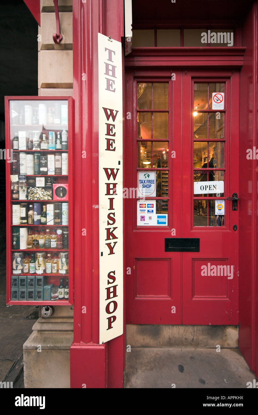 Le petit Whisky Shop, Royal Mile, Édimbourg, Vieille Ville, Ecosse, Royaume-Uni Banque D'Images