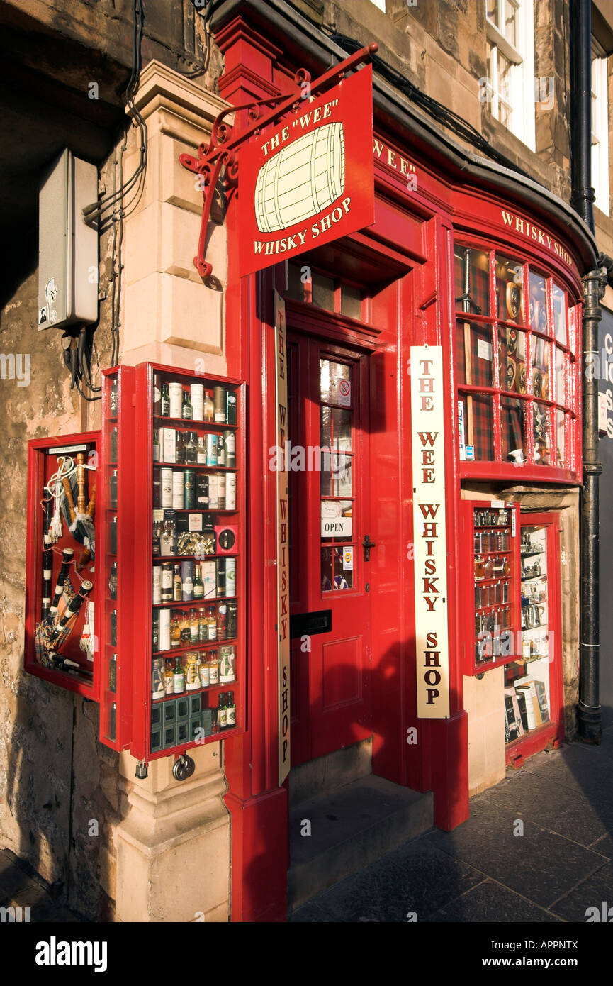 Le petit Whisky Shop, Royal Mile, Édimbourg, Vieille Ville, Ecosse, Royaume-Uni Banque D'Images
