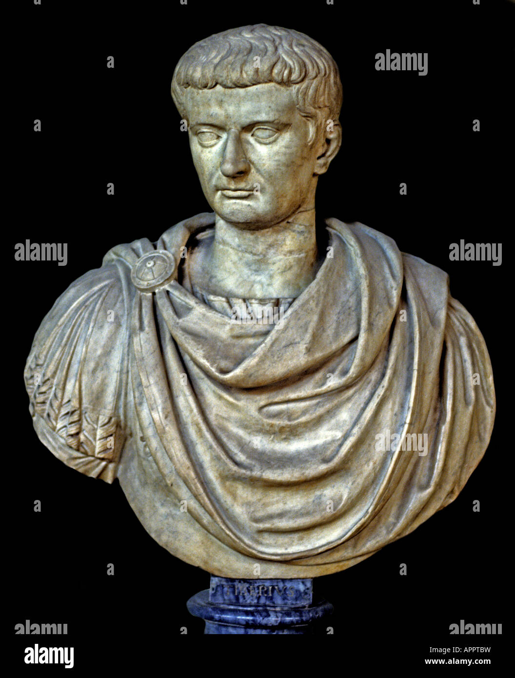 L'Empereur romain Tibère Auguste naissance Tiberius Claudius Nero 42 BC - AD 16 Rome Italie Italien Banque D'Images