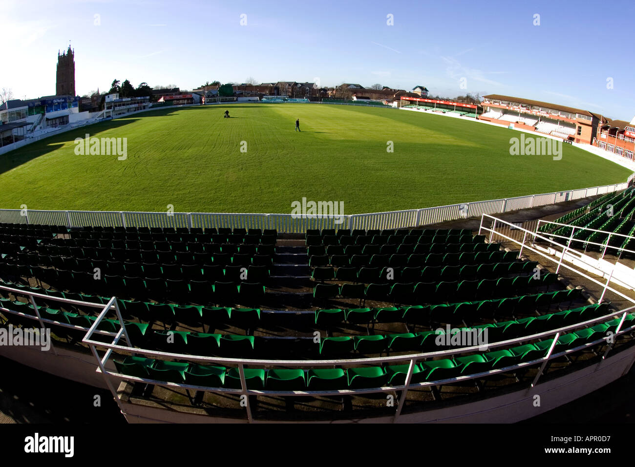 Célèbre terrain de cricket de Taunton, Somerset, Angleterre. Banque D'Images