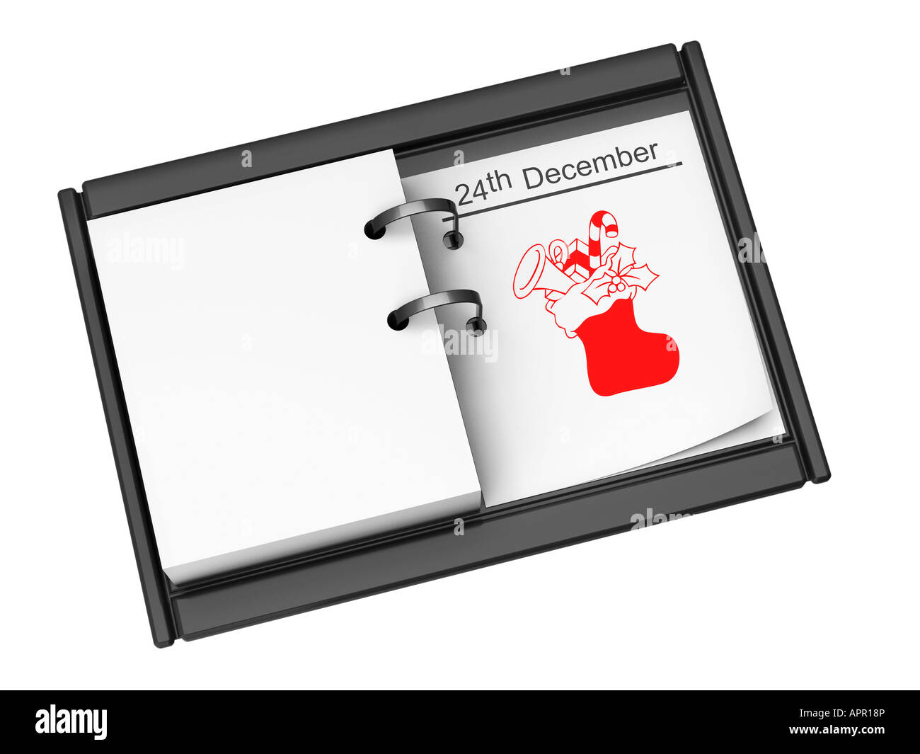 24 décembre Veille de Noël agenda de bureau Banque D'Images