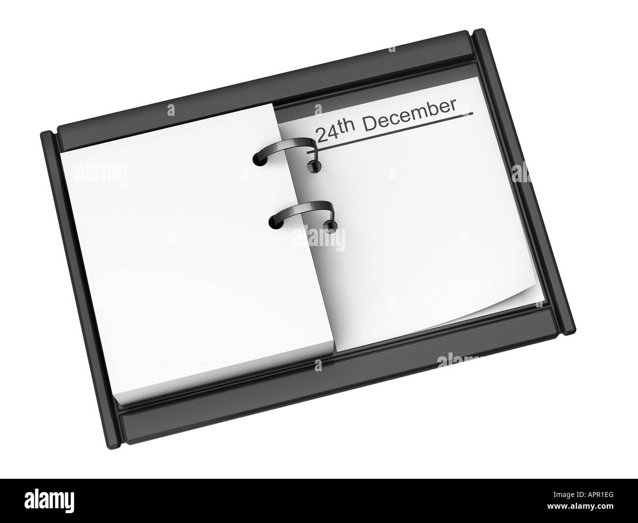 24 décembre Veille de Noël agenda de bureau Banque D'Images