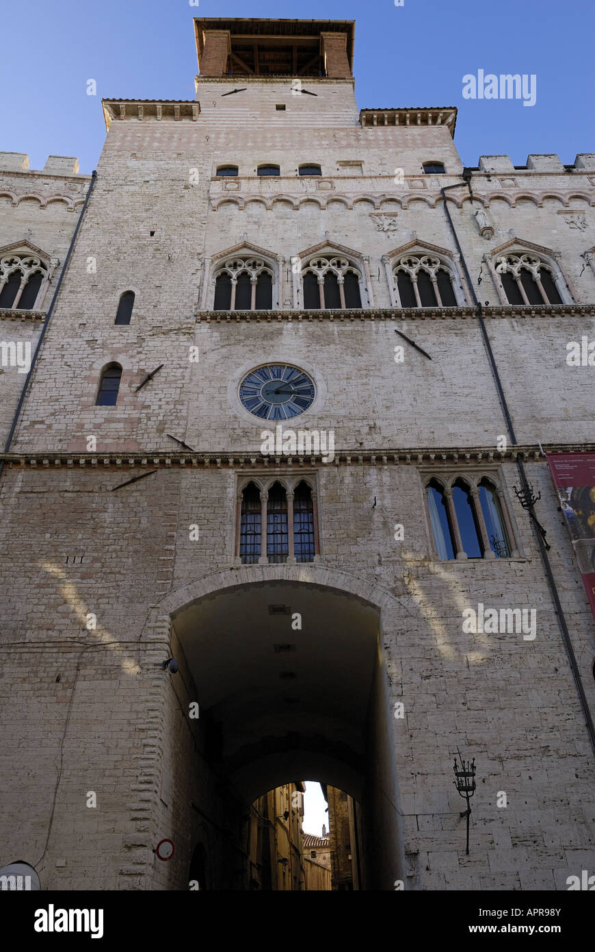 Bâtiment historique de Galleria Nazionale dell'Umbriai à Perugia - Italie Banque D'Images