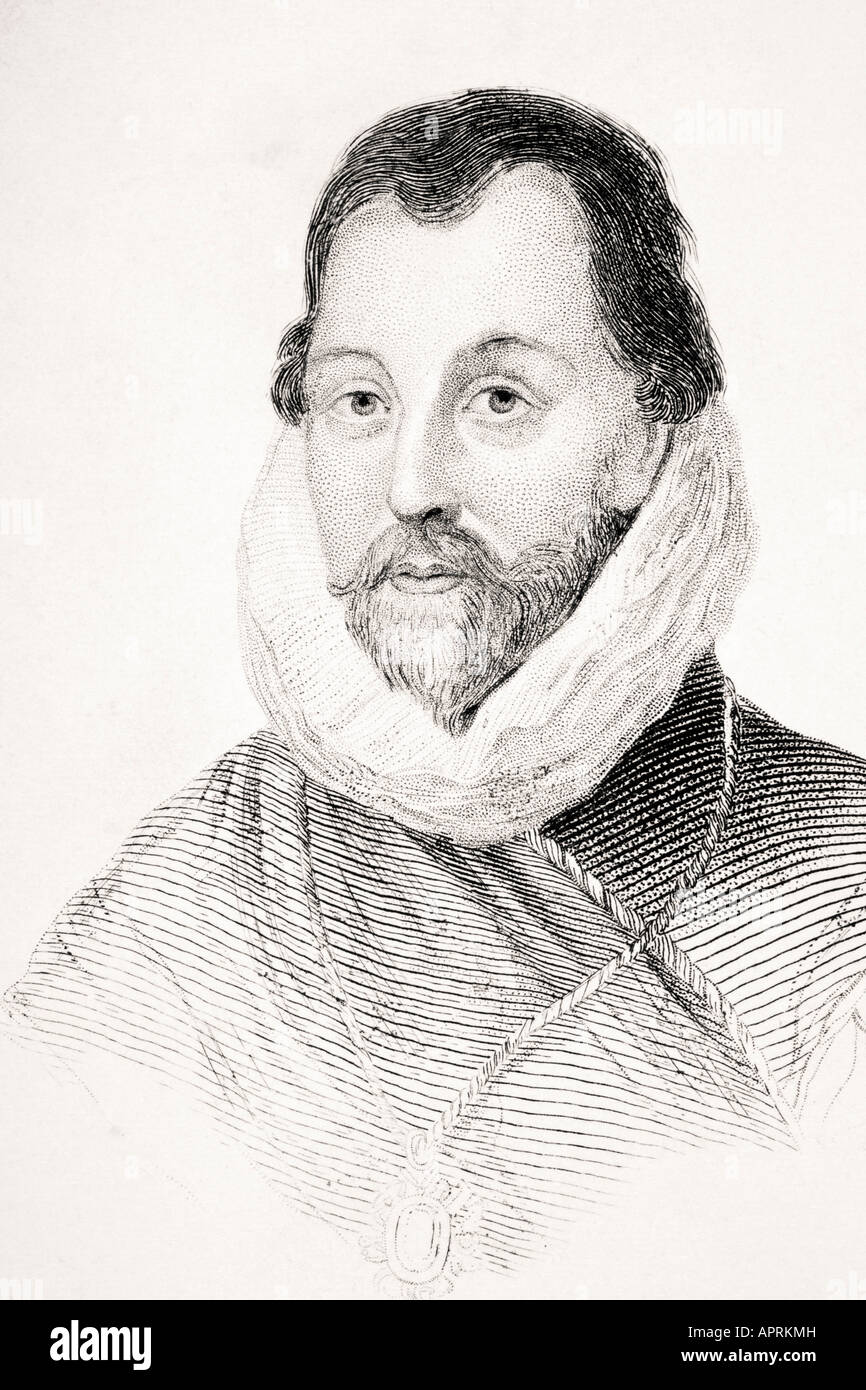Sir Francis Drake, c. 1540 – 1596. Capitaine de mer anglais, corsaire, officier de marine et explorateur. Banque D'Images