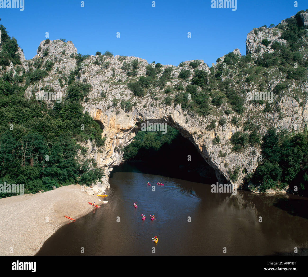 Pont D'Arc [River Ardeche Rhone Alpes] [France] Banque D'Images