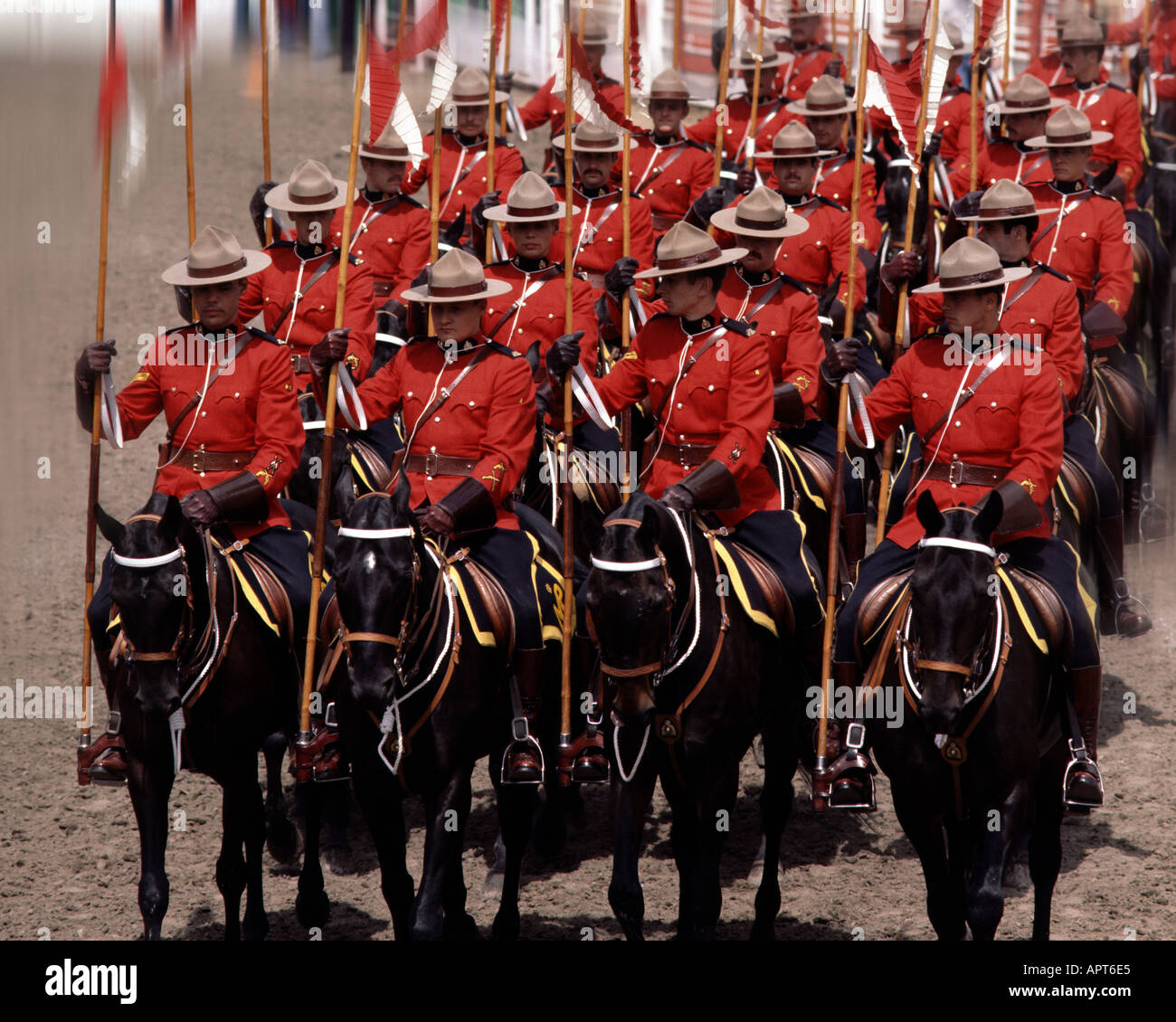CA - ALBERTA : Gendarmerie royale du Canada dans le cadre du Stampede de Calgary Banque D'Images