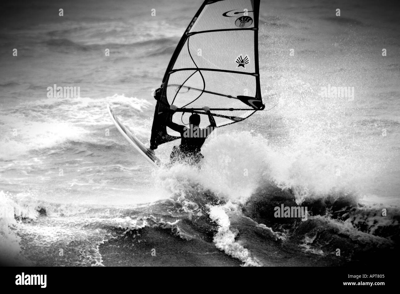 Planche à voile Compton Bay Ile de Wight Angleterre UK Banque D'Images
