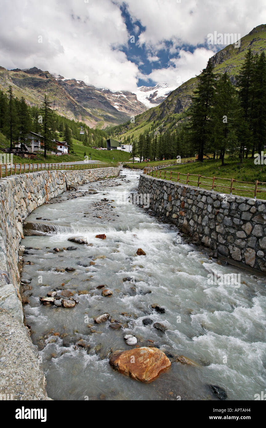 Gressoney la trinite Val di Gressoney Val-d Aoste Italie Banque D'Images