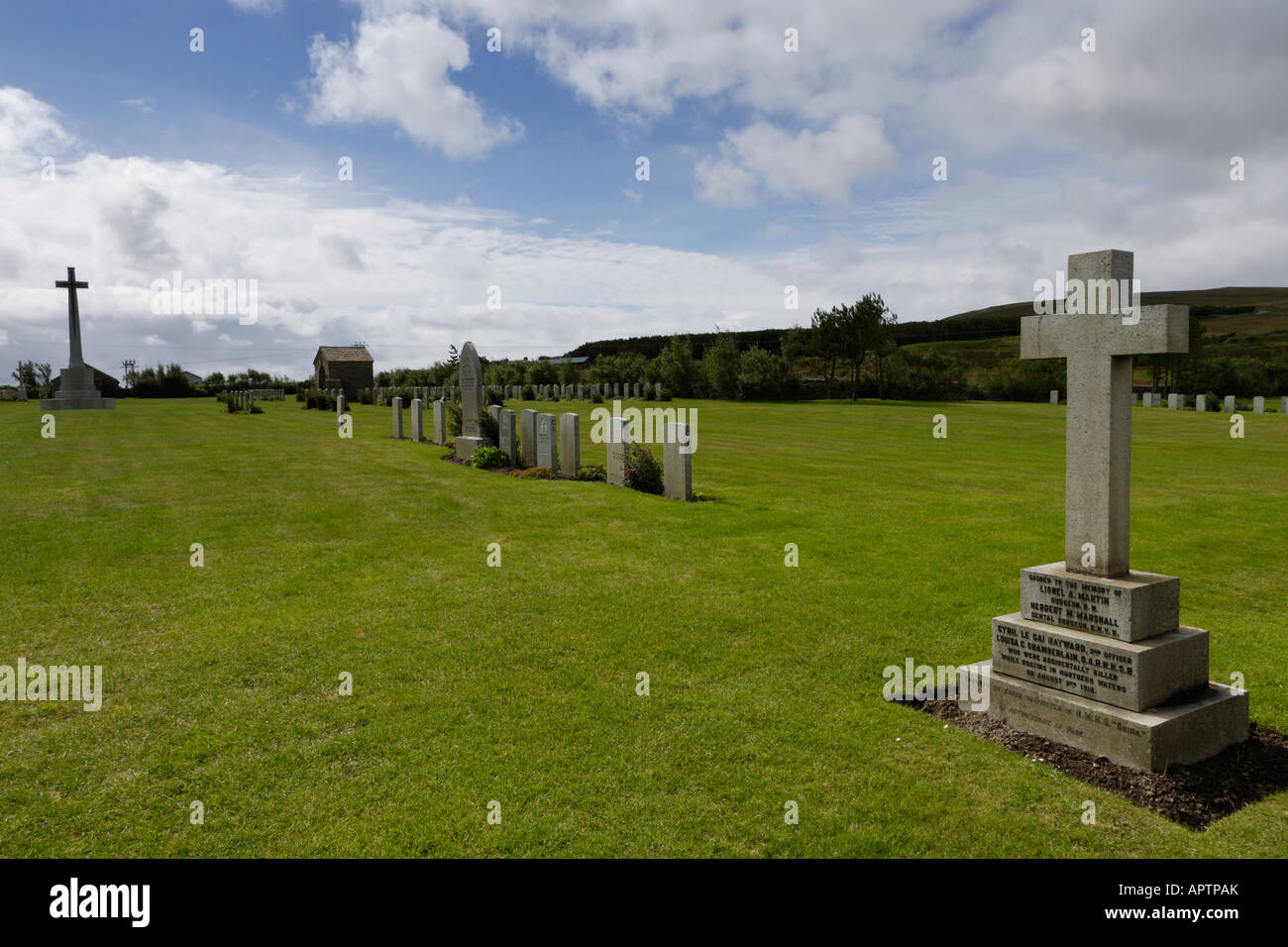 The Tudor cimetière naval sur l'île de Hoy. Orcades, en Écosse. Banque D'Images