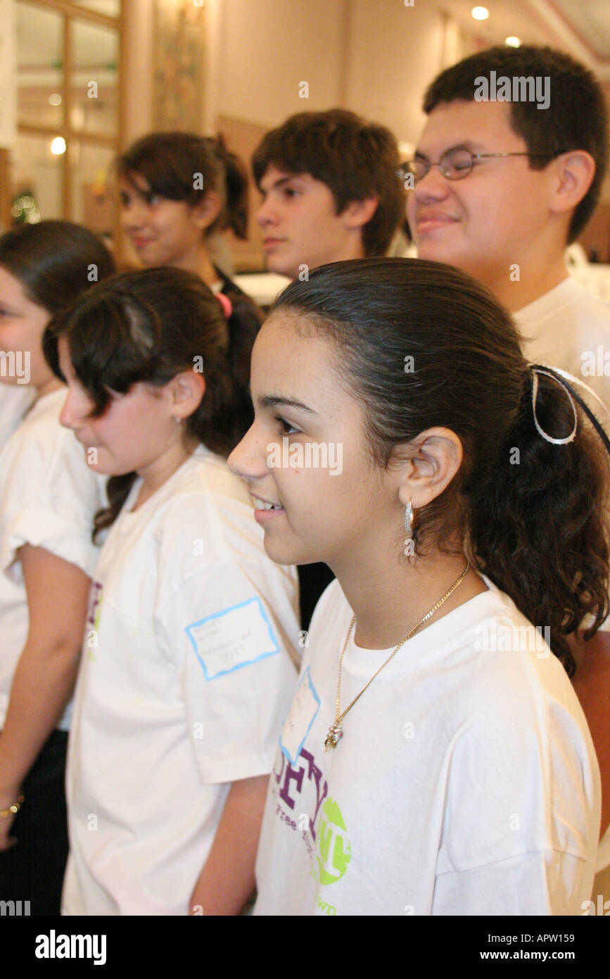 Miami Florida,Drug Free Youth in Town DFYIT club,anti-addiction programme organisation à but non lucratif,Summit,étudiants éducation élèves élèves,école,c Banque D'Images