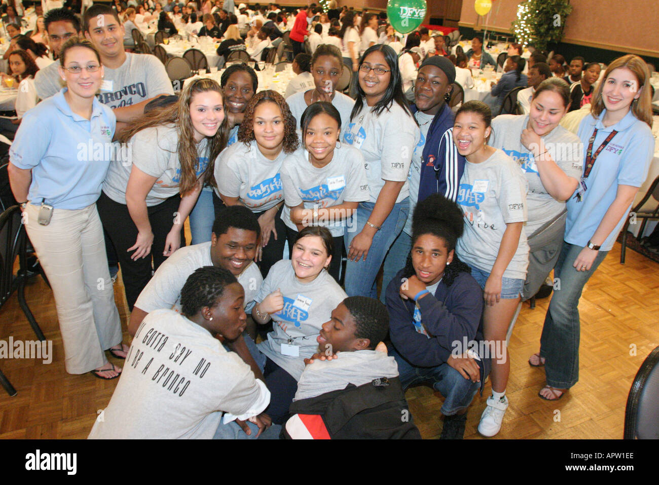 Miami Florida,Drug Free Youth in Town DFYIT club,anti-addiction programme organisation à but non lucratif,Summit,étudiants éducation élèves élèves,école,c Banque D'Images