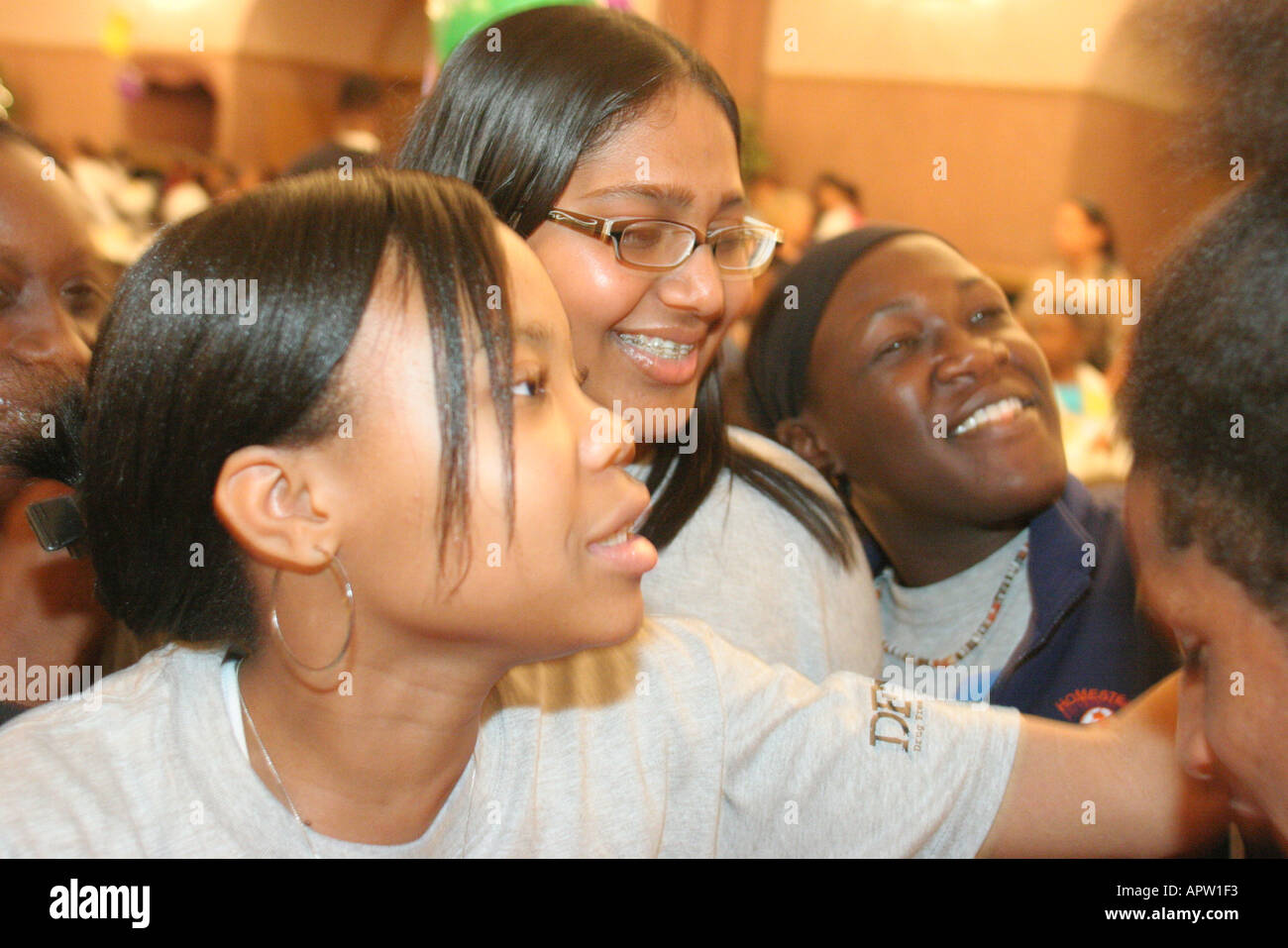 Miami Florida,Drug Free Youth in Town DFYIT club,anti-addiction programme organisation à but non lucratif,Summit,étudiants éducation élèves élèves,école,c Banque D'Images