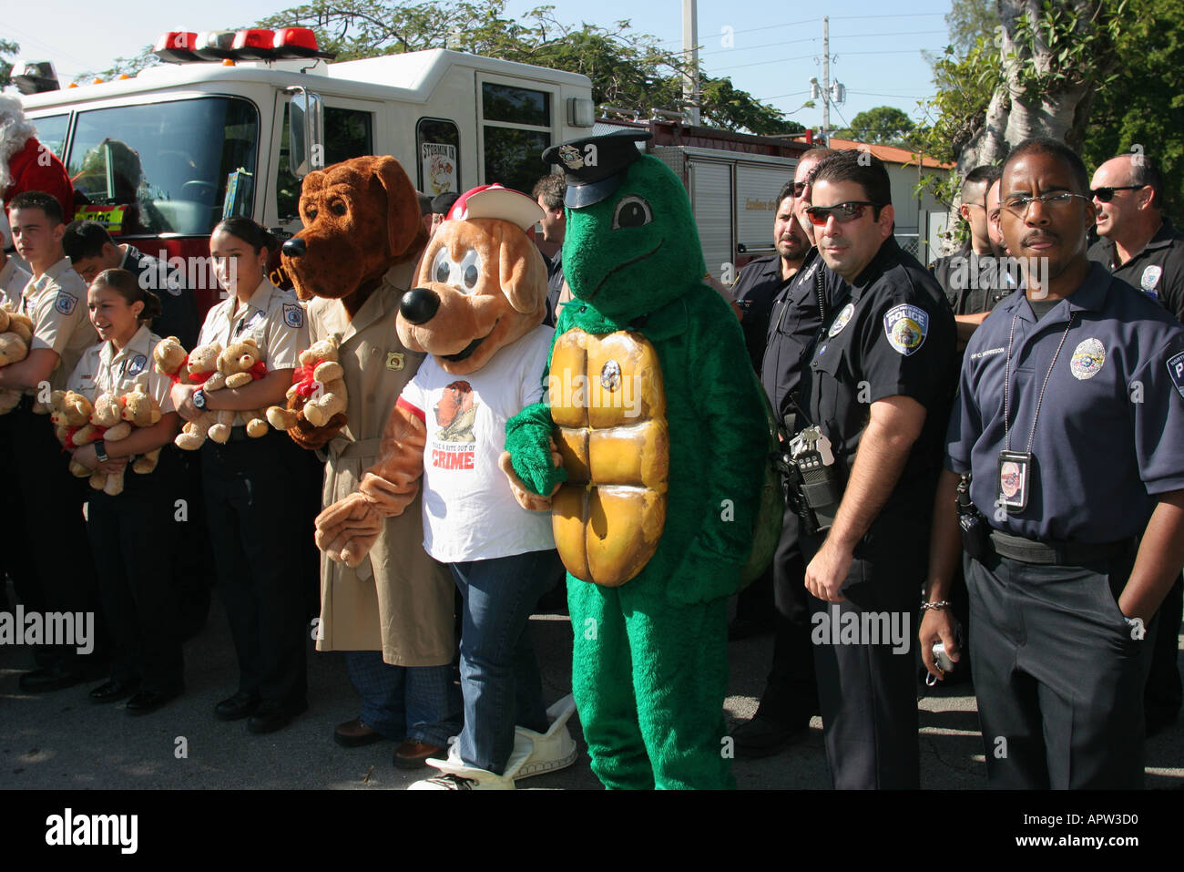 Miami Florida,Fête annuelle des fêtes des phoques de Pâques,officiers de charité de l'ordre fraternel de police,mascottes,FL121404116 Banque D'Images