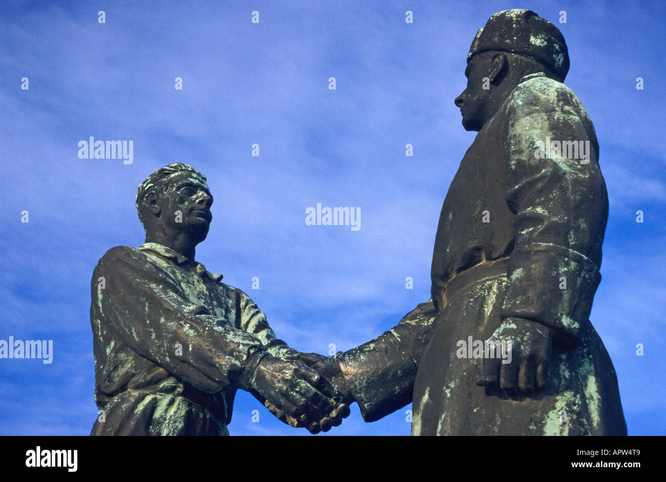 Soldat et travailleur, Statue Statue Park, Budapest, Hongrie, Europe Banque D'Images