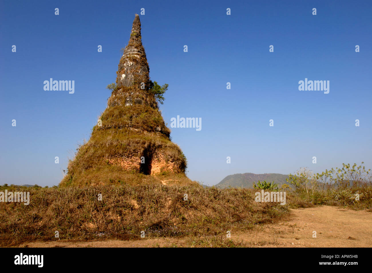 La province de Xieng Khouang, pagode du nord du Laos. Banque D'Images