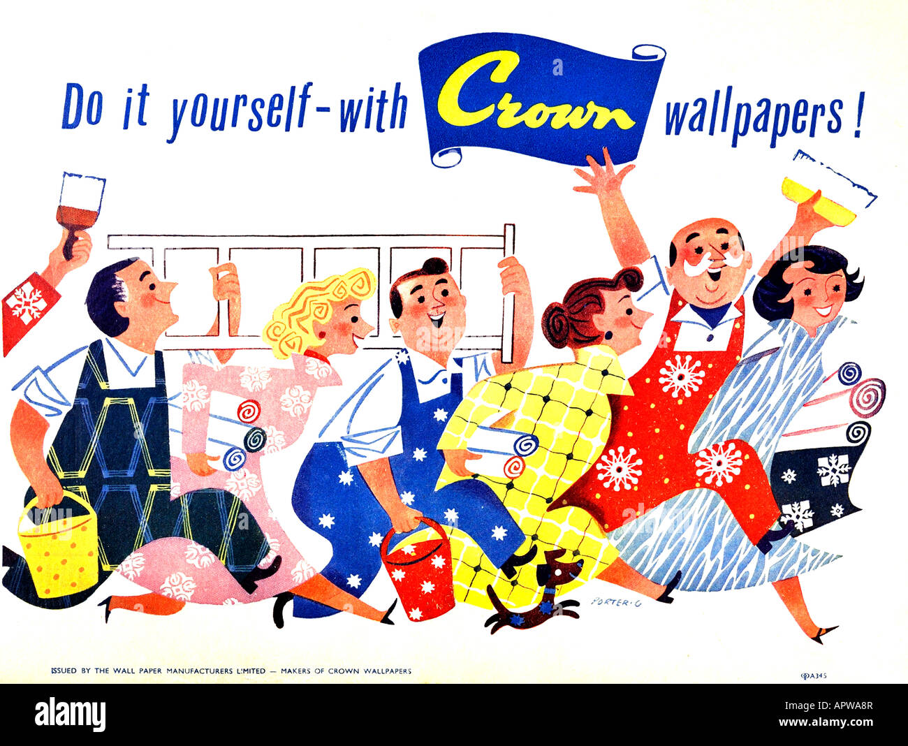 Fond d'écran de la Couronne 1958 Publicité pour un usage éditorial uniquement Banque D'Images