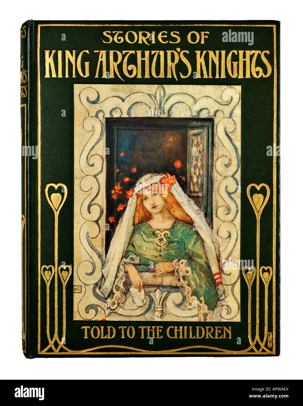 Livre pour enfants des histoires de chevaliers du roi Arthur c 1900 EDITORIAL UTILISEZ UNIQUEMENT Banque D'Images