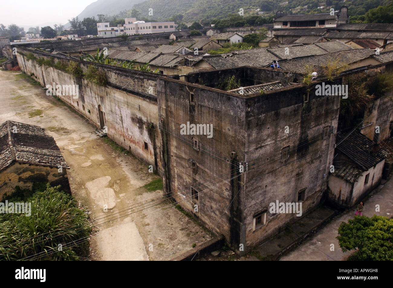 Ancien village fortifié Hakka dans Chonglin Guangdong Chine du sud Banque D'Images