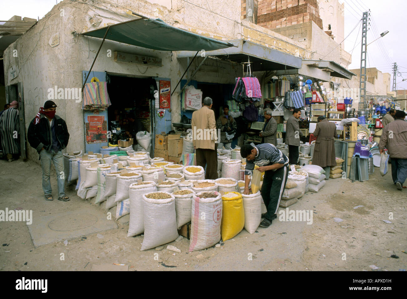 Le souk d'El Oued Banque D'Images
