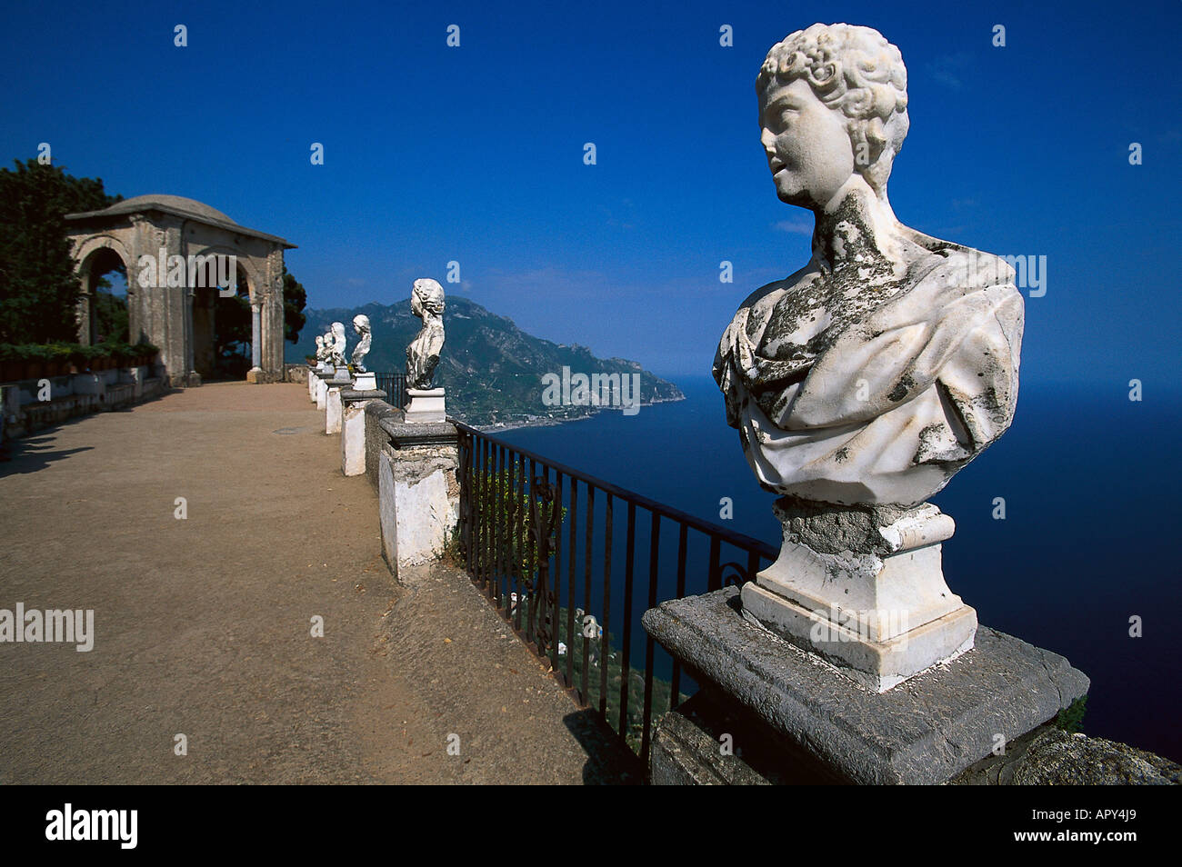 Villa Cimbrone, Ravello, Amalfitana Campania, Italie Banque D'Images