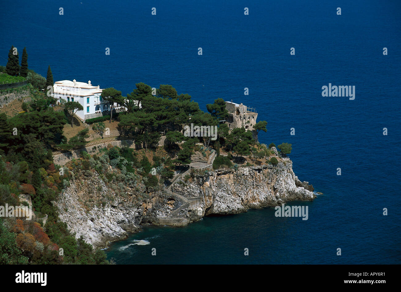 Près de la côte amalfitaine, Positano, Campanie Italie Banque D'Images