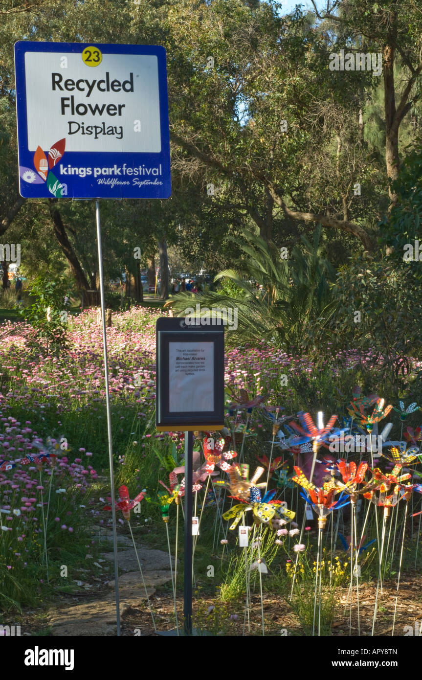 Fête des fleurs avec fleurs de recyclage Parc Kings Perth Western Australia Septembre Banque D'Images