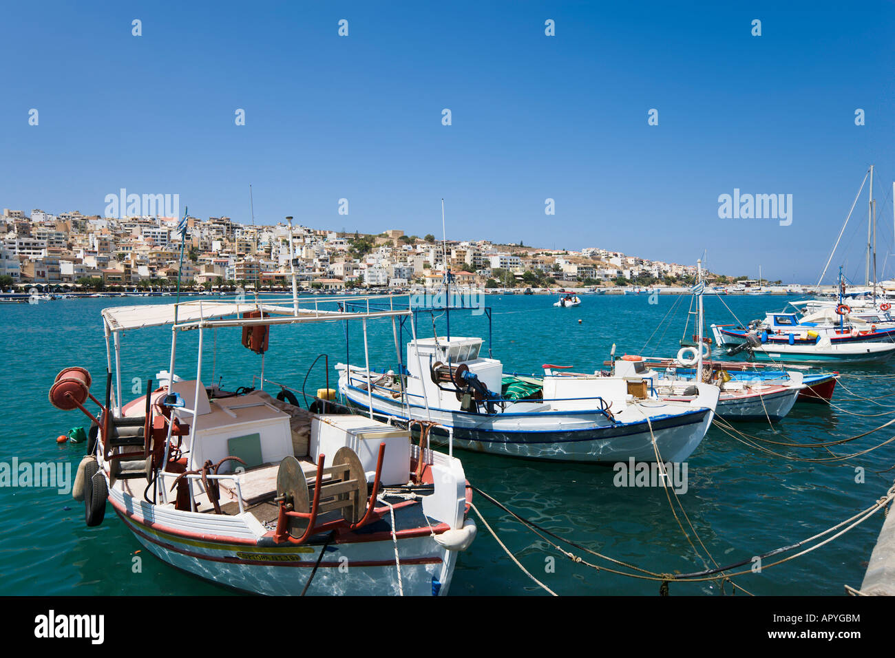 Port, Sitia, Lassithi, Province de la côte du Nord-Est, Crète, Grèce Banque D'Images