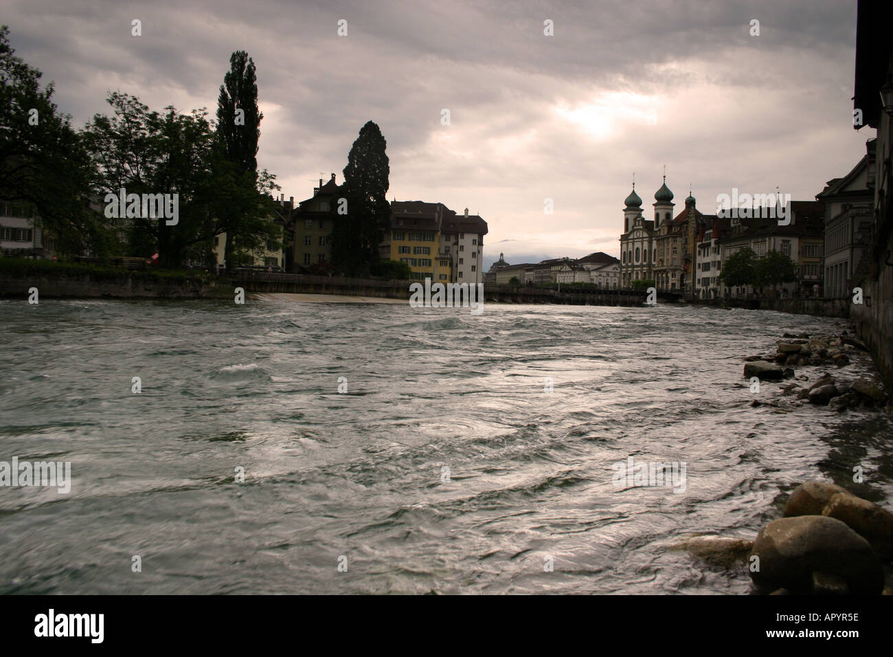 La Reuss Lucerne Suisse Banque D'Images