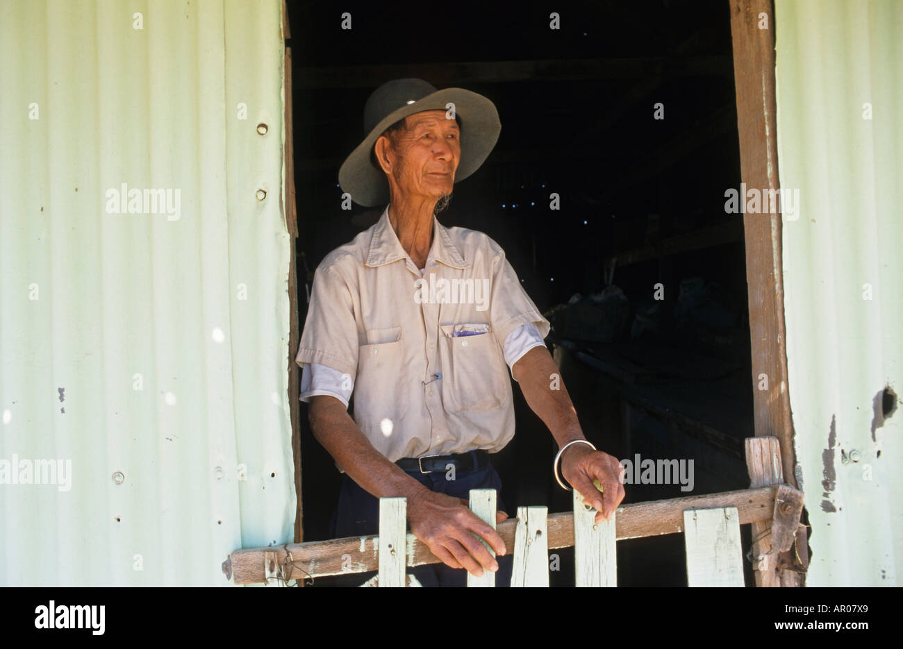 Willie Mar opale chinois concessionnaire, sa maison, Winton, Queensland, Australie Banque D'Images