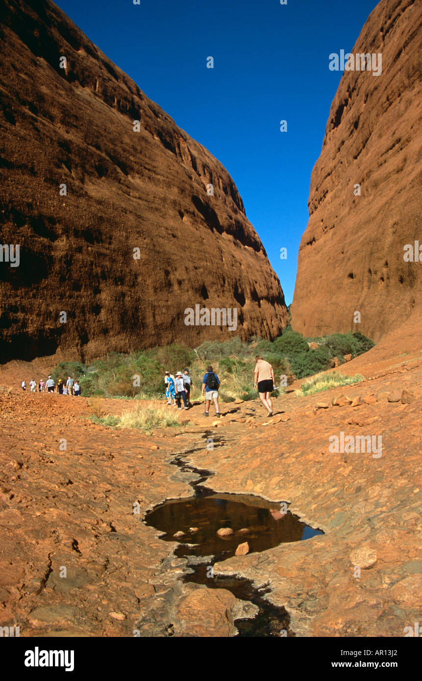 Walpa Gorge, les Olgas, Kata Tjuta National Park, Territoire du Nord, Australie. Banque D'Images