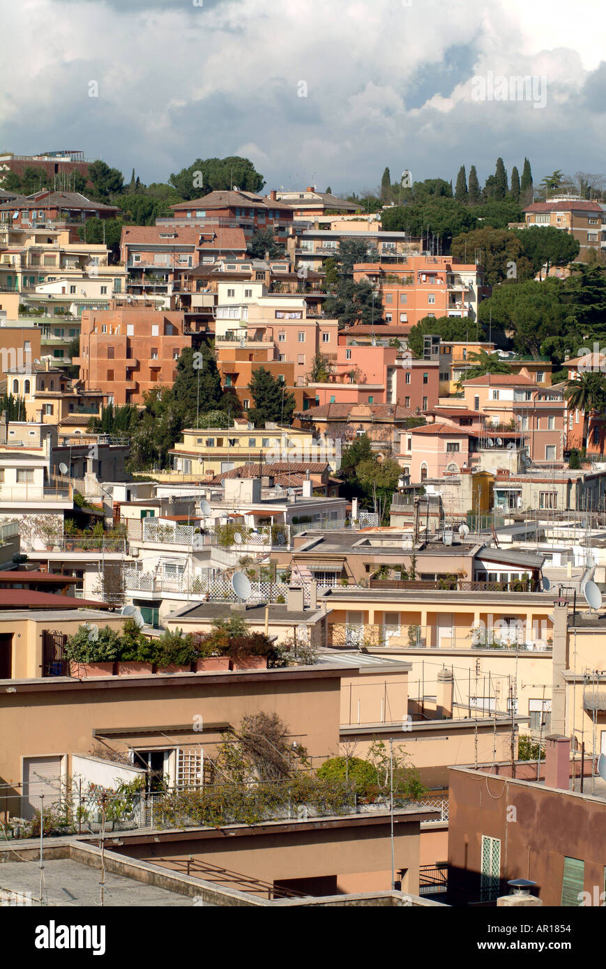 Vue sur les toits Rome Italie Europe Banque D'Images