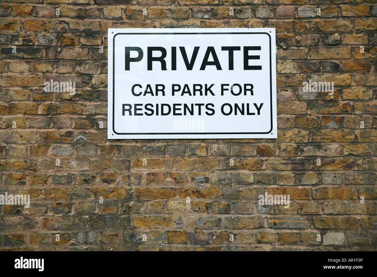 Parking privé sign Banque D'Images