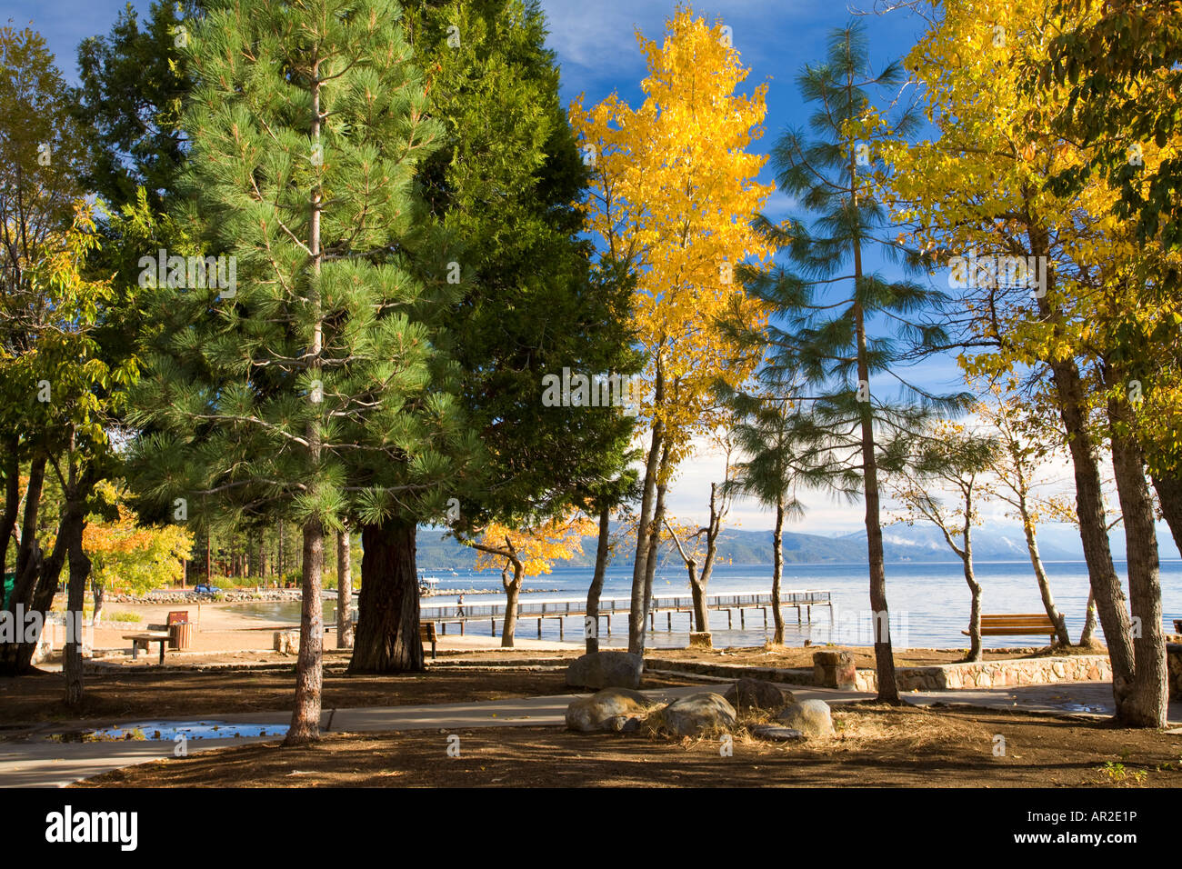 Kings Beach Lake Tahoe en Californie Banque D'Images