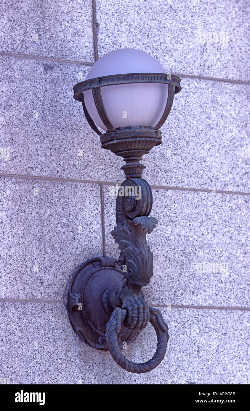 Lampe ornée à l'extérieur de la Utah State Capitol à Salt Lake City USA Banque D'Images