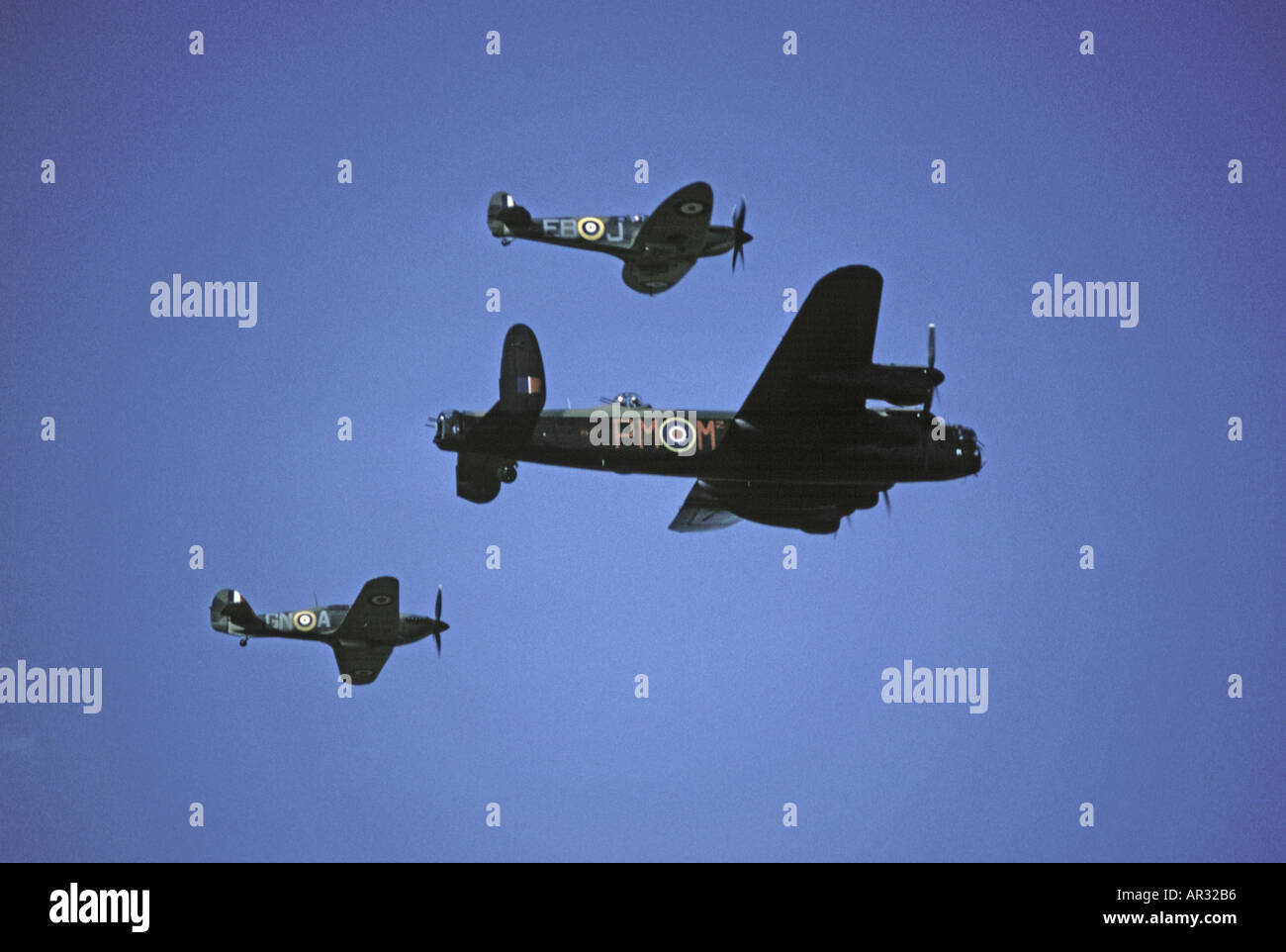 Défilé aérien bataille d'Angleterre à RAF 1990 Abingdon Banque D'Images
