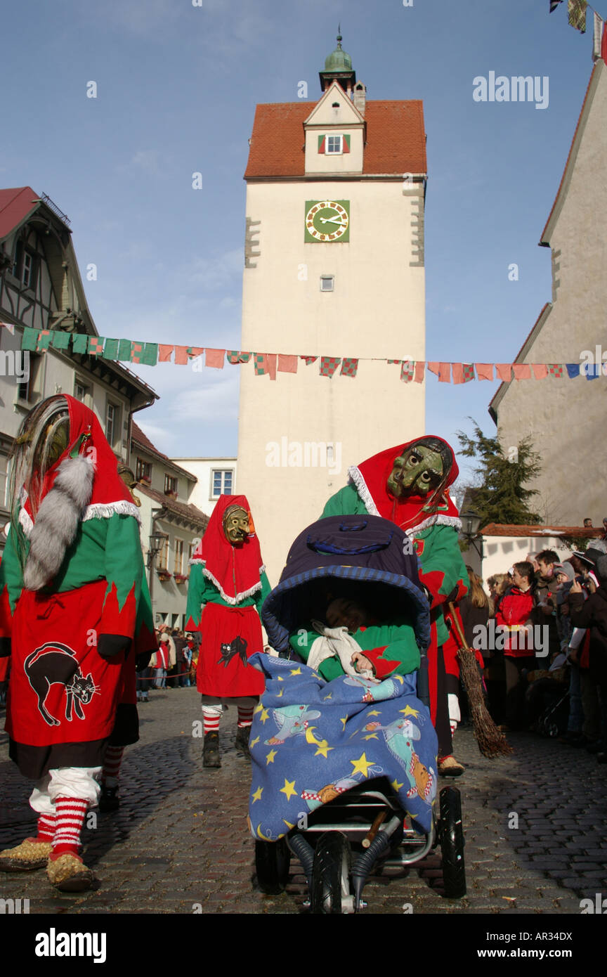 Carnaval alémanique Souabe en Allemagne du Sud d'Isny Schwäbisch ...