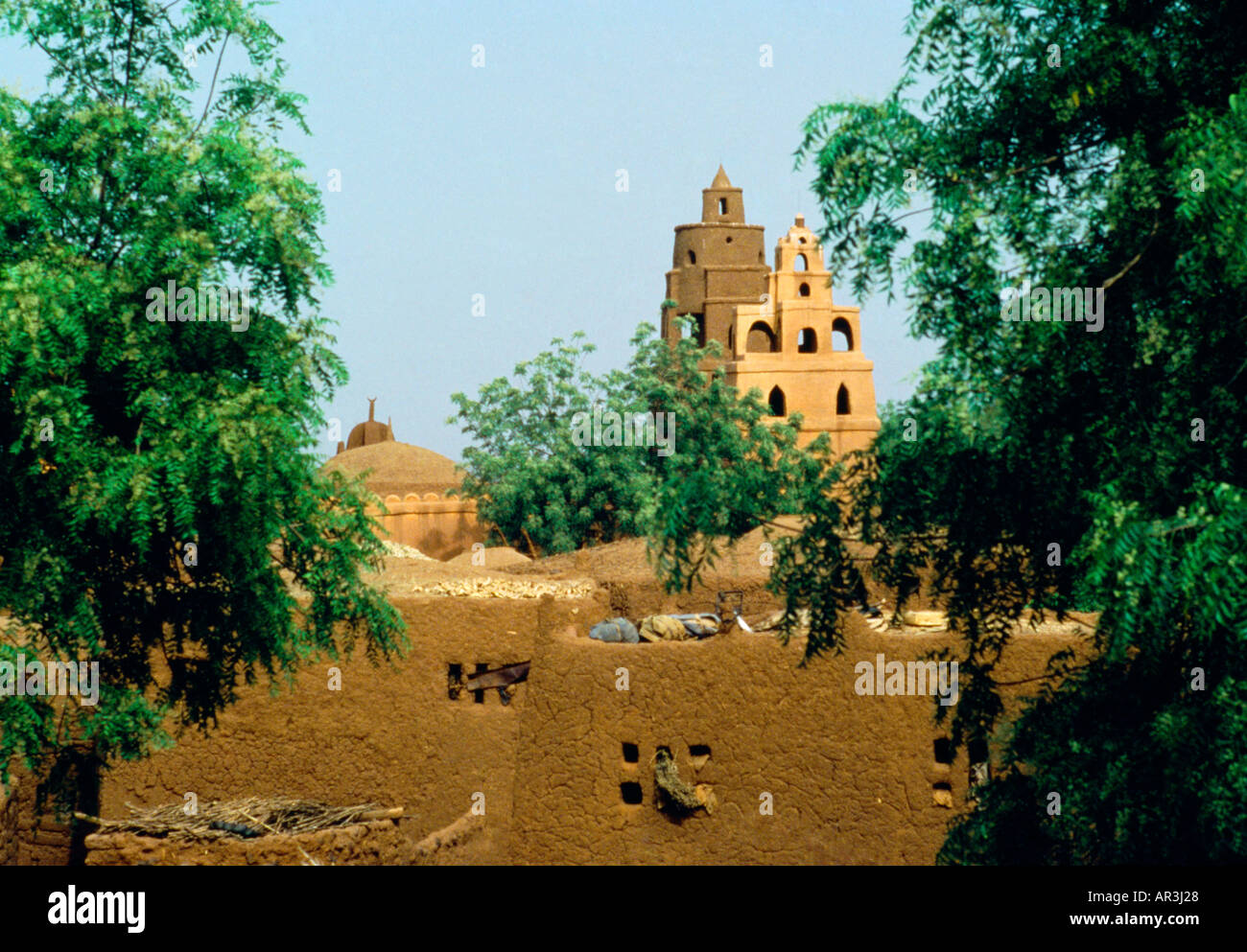 Mosquée de Tahoua Niger Yaama récipiendaire du Prix Aga Khan 1986 Banque D'Images