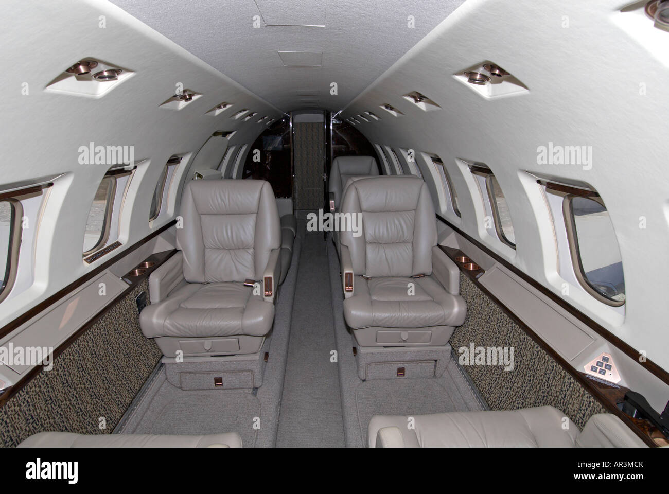 Hawker 1000 Farnborough Air Show 2006 Cabine d'intérieur d'aéronefs Banque D'Images