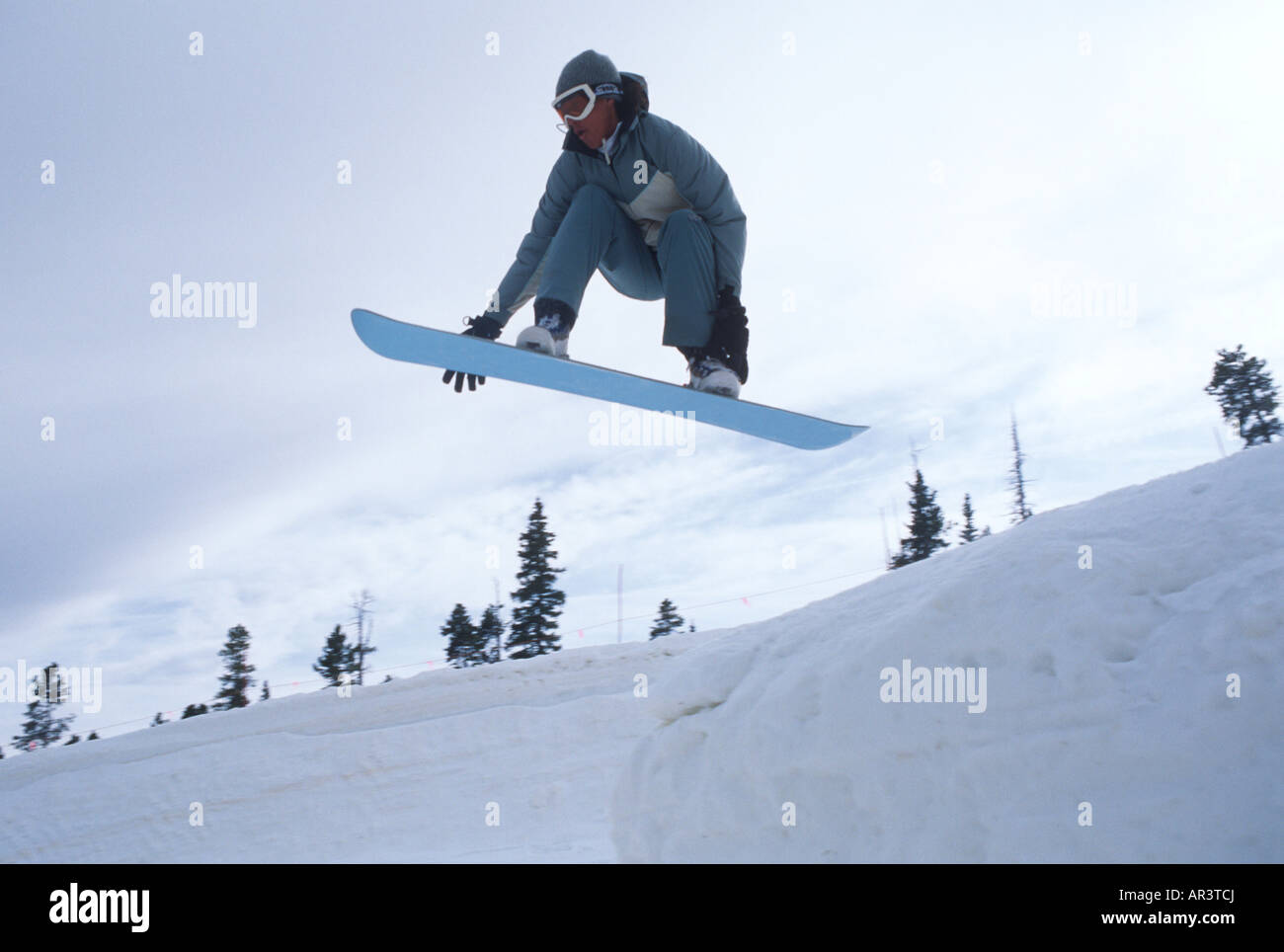 Le snowboard en Californie Banque D'Images