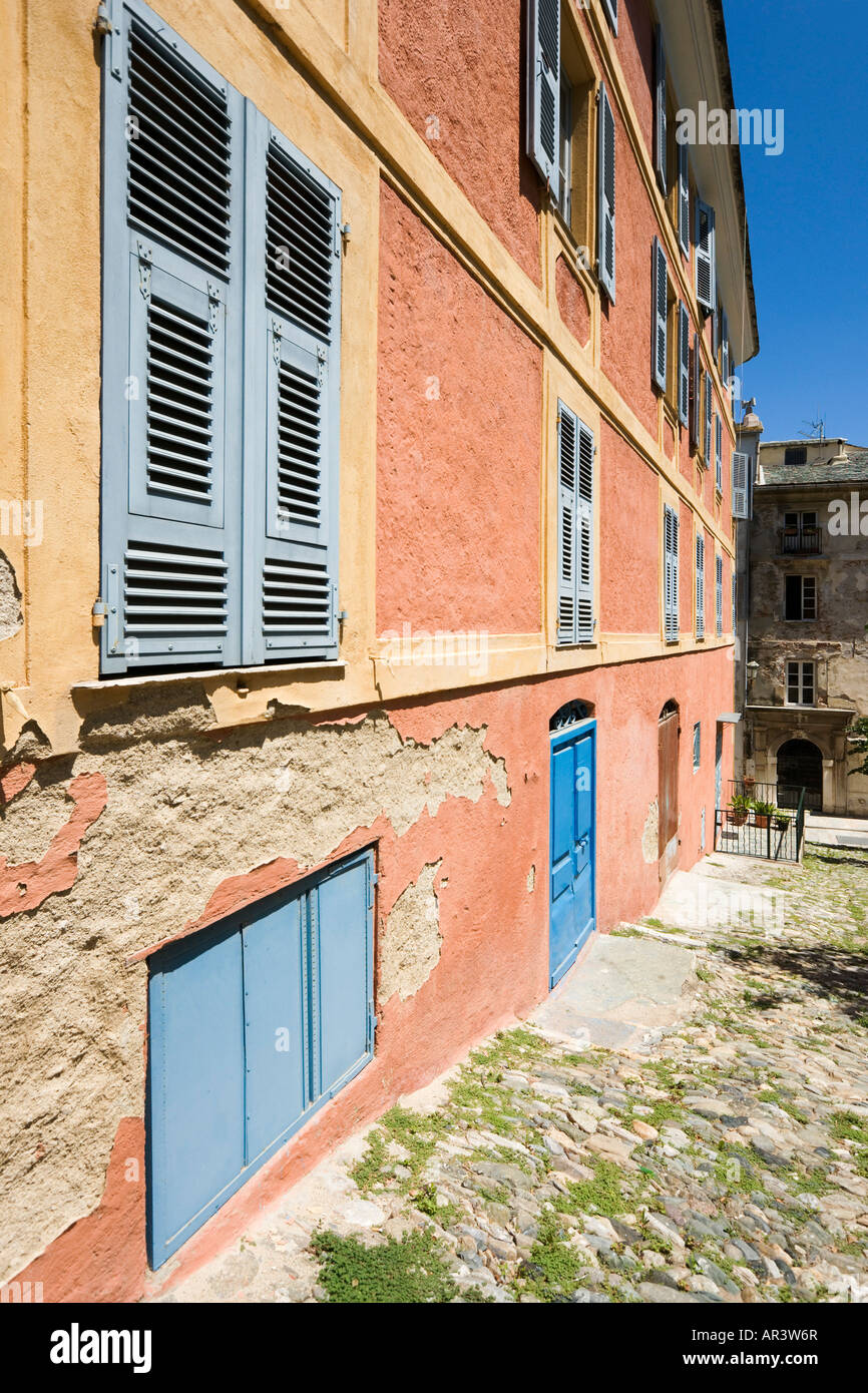 Bâtiment typique dans la région de Terra Nova, Citadelle, Bastia, Corse, France Banque D'Images