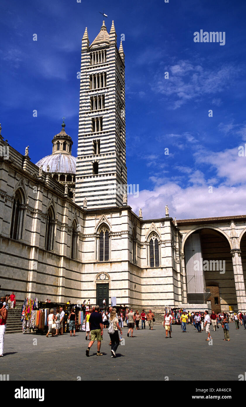 La Cathédrale chrétienne "le Duomo Sienne' Banque D'Images