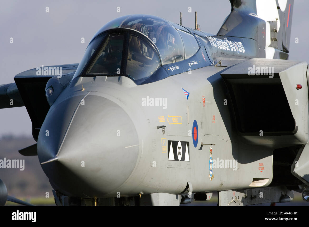 Un avion de combat Tornado Gr4 en veille à RAF Marham à Norfolk, UK Banque D'Images