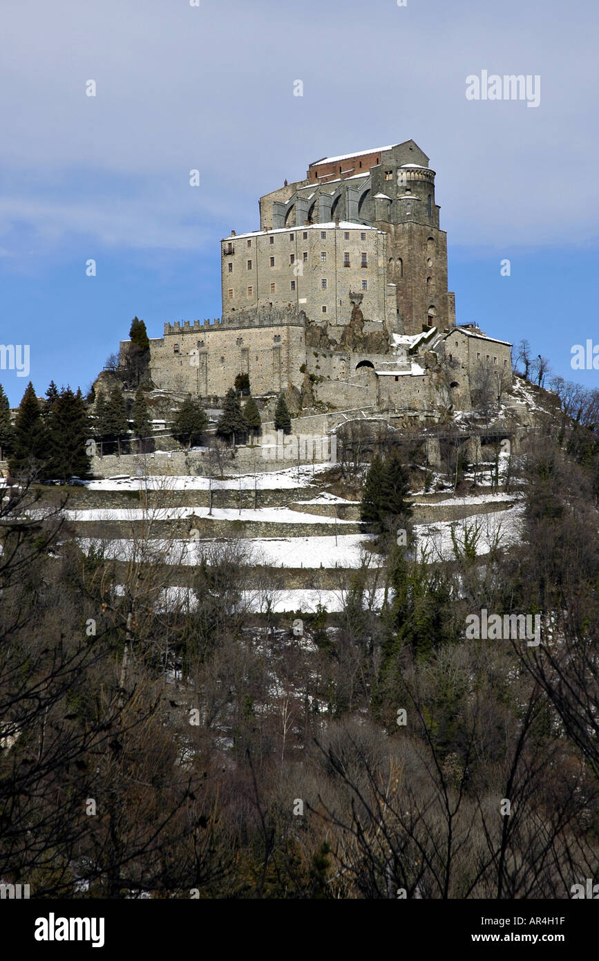 Sacra di San Michele, Piémont - Italie Banque D'Images