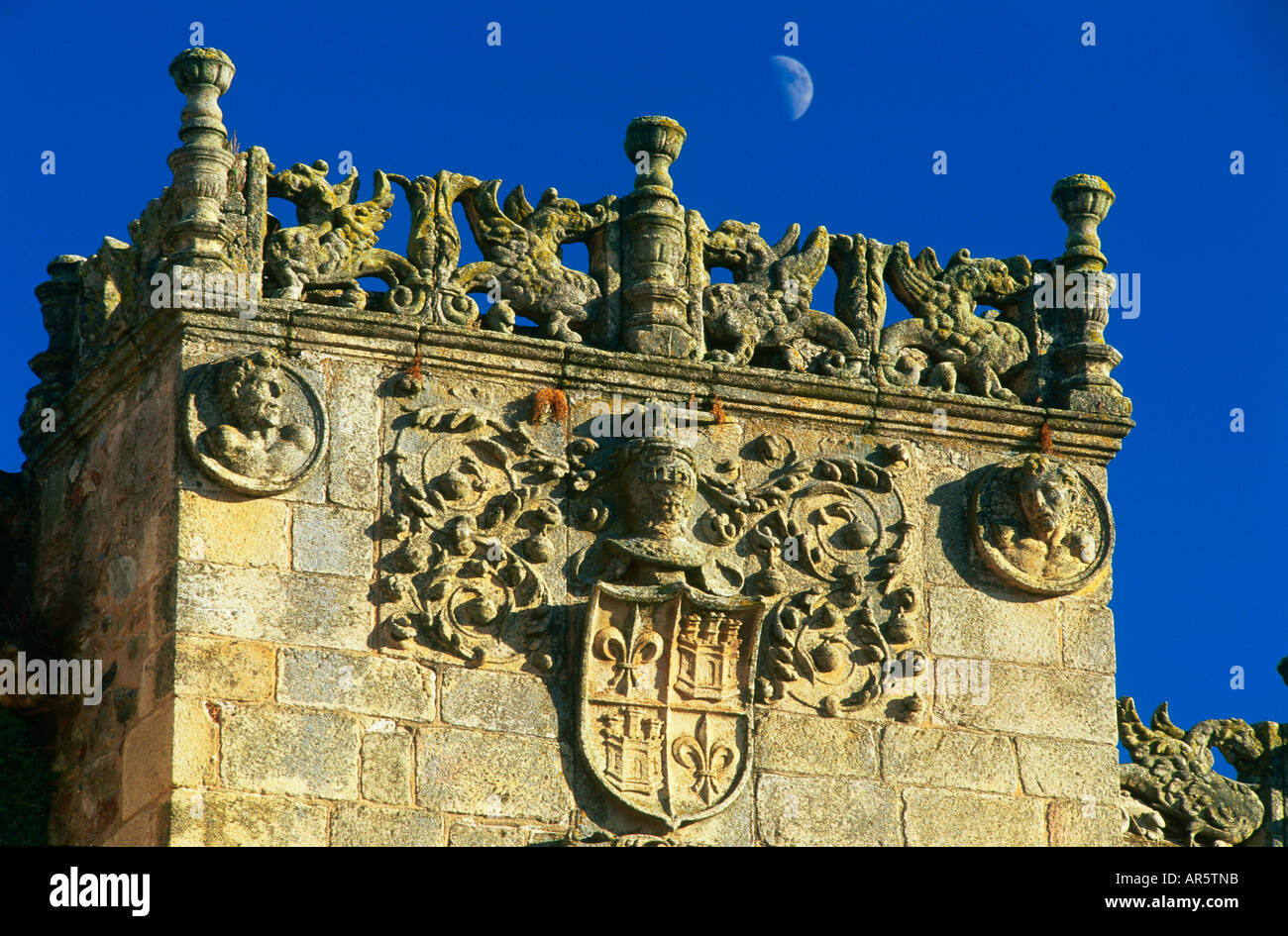 Palace, Palacio de los Golfines de Abajo, Cáceres, Extremadura, Espagne Banque D'Images