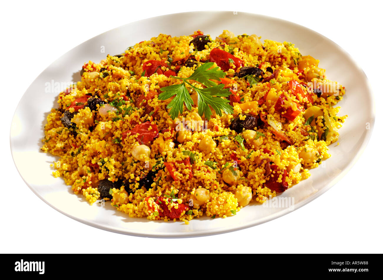 Salade de couscous marocain CUT OUT Banque D'Images