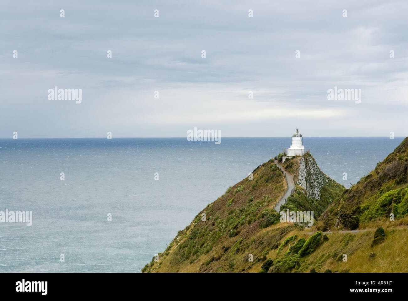 Nugget Point Phare et dans la région des Catlins néos-zélandais Île du Sud Banque D'Images