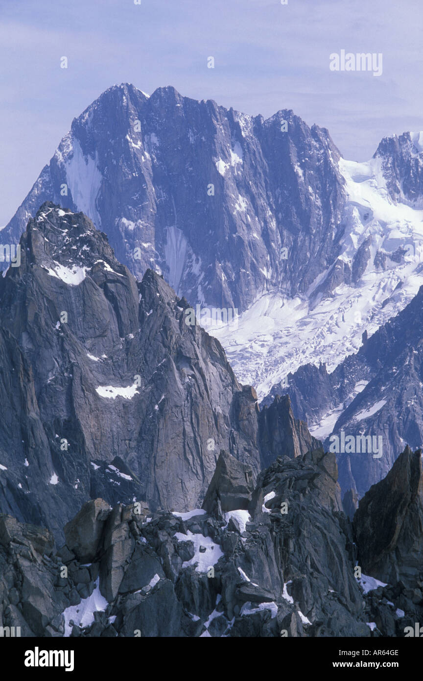 Paysage de montagne, les Alpes, Massif du Mont Blanc, Chamonix, France Banque D'Images