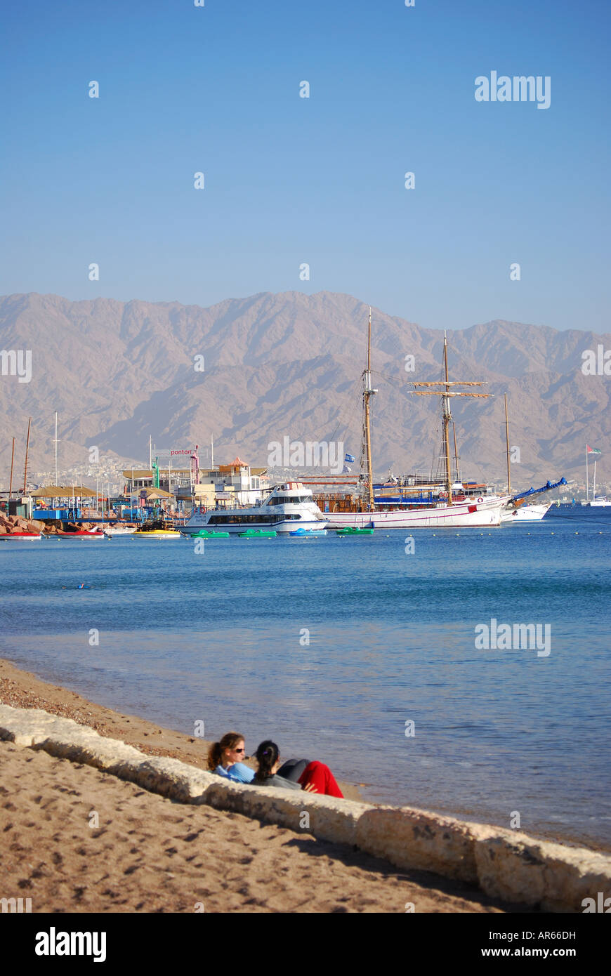 North Beach, Eilat, Israël, District du Sud Banque D'Images