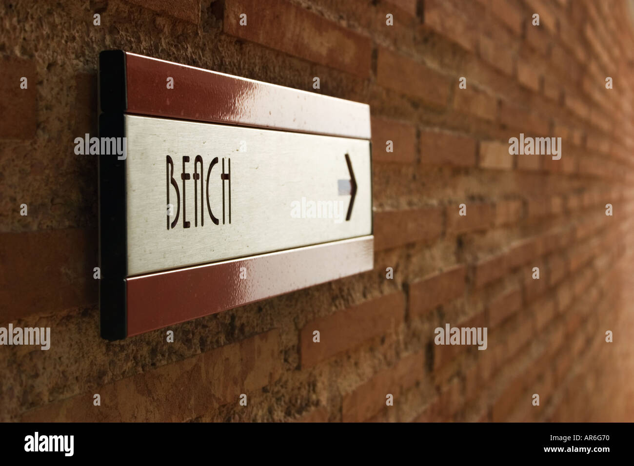 pointeur de la plage Banque D'Images